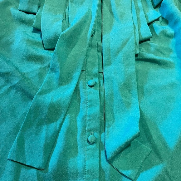 Naked Zebra Aqua Sleeveless Blouse | Women's S - Picture 4 of 4